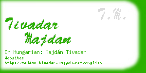 tivadar majdan business card