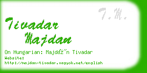 tivadar majdan business card